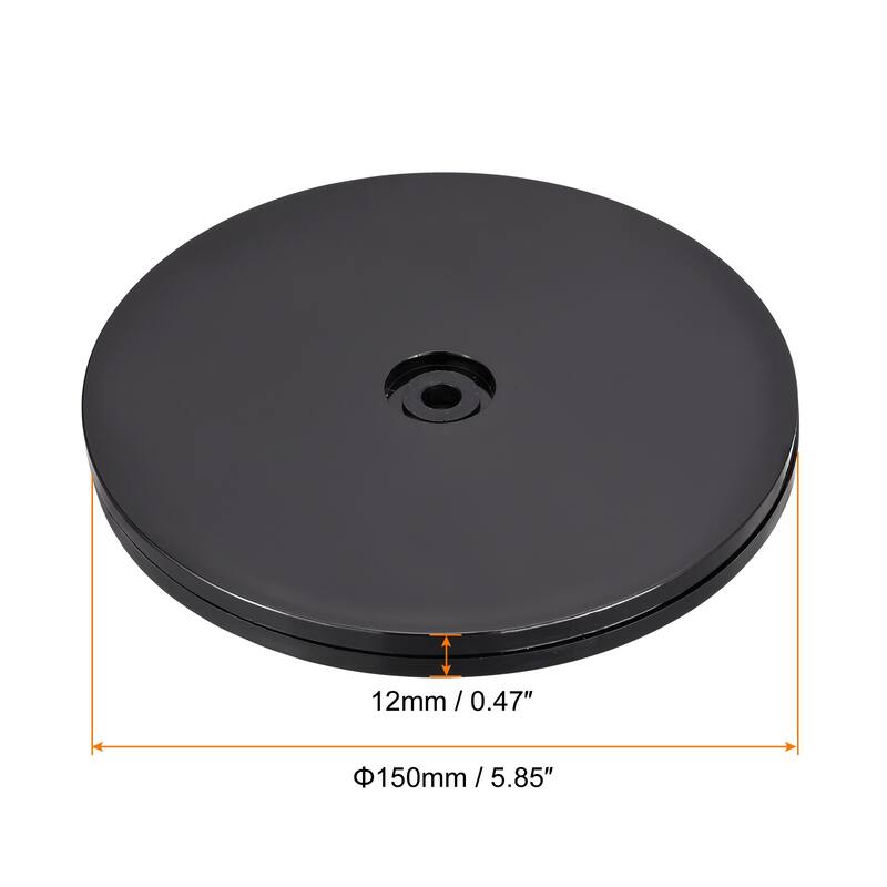 Rotating Swivel Stand with Steel Ball Lazy Susan Base Turntable - Black - 6inch