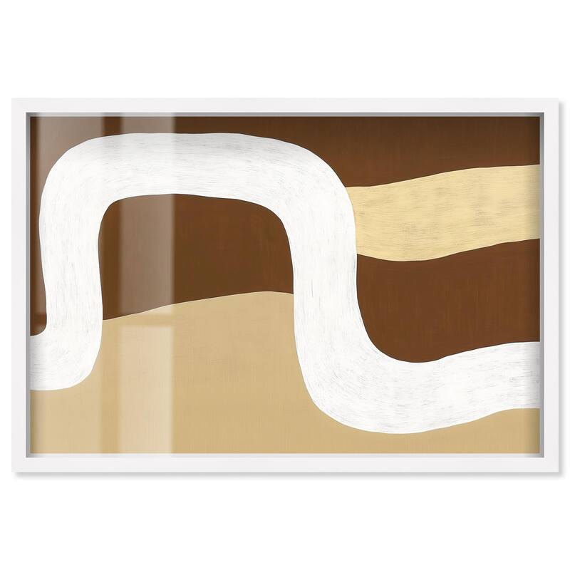 Minimal Wavy II Shadowbox by Art Remedy - White - 45" x 30"