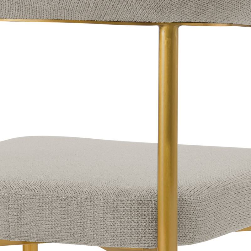 Shannon Upholstered Curved Back Barrel Kitchen Dining Chairs - Set of 2