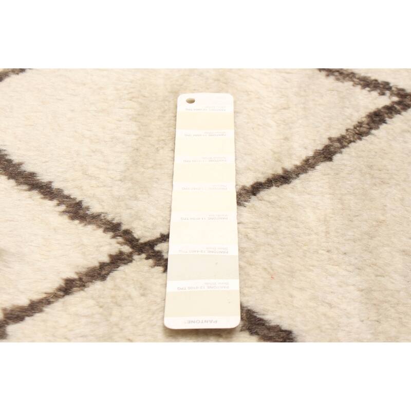 ECARPETGALLERY Hand-knotted Tangier Cream Wool Rug - 6'3 x 8'10