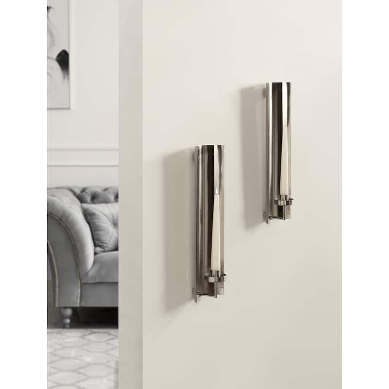 Kate and Laurel Taybron Metal Taper Wall Sconce
