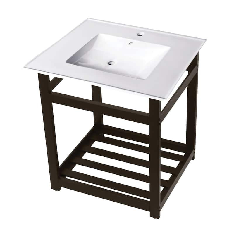 Kingston Brass 25" Wide Ceramic Console Sink