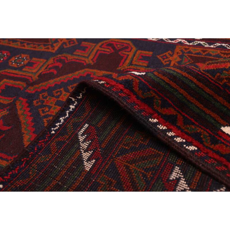 ECARPETGALLERY Hand-knotted Teimani Dark Navy Wool Rug - 3'7 x 6'4