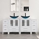 preview thumbnail 117 of 146, 72" Bathroom Vanity Set Glass Ceramic Vessel Sink Side Cabinet Combo White - Glass blue boat sink