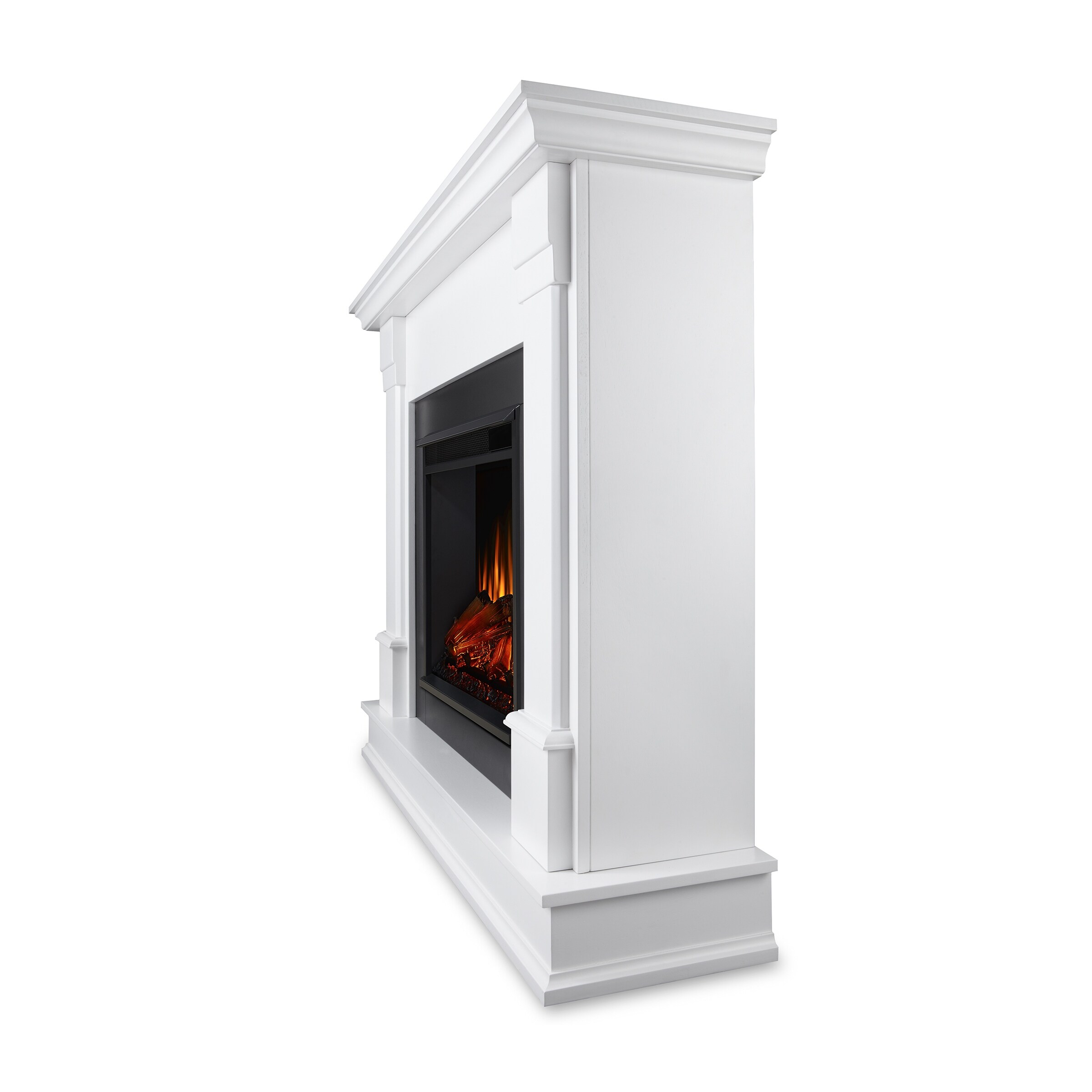 Shop Silverton White Electric Fireplace Overstock 6805730
