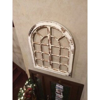 Shop 37" x 48" Wood Decorative Arch Window Wall Decor by ...
