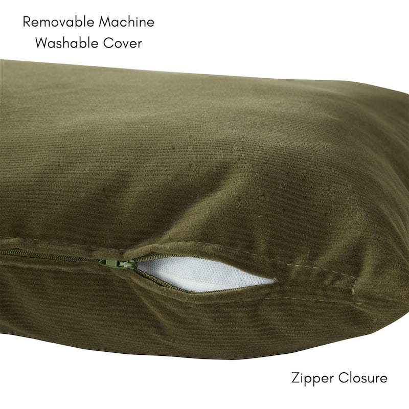 Charlie Corduroy Throw Dog Bed with Removable Cover