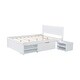 preview thumbnail 11 of 12, Full Size Platform Bed with Storage Drawer and Two Shelves, No Box Spring Needed, Sturdy MDF Construction