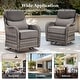 preview thumbnail 15 of 187, Outdoor Patio Sofa Swivel Chair with 6-Inch Thick Cushions Set