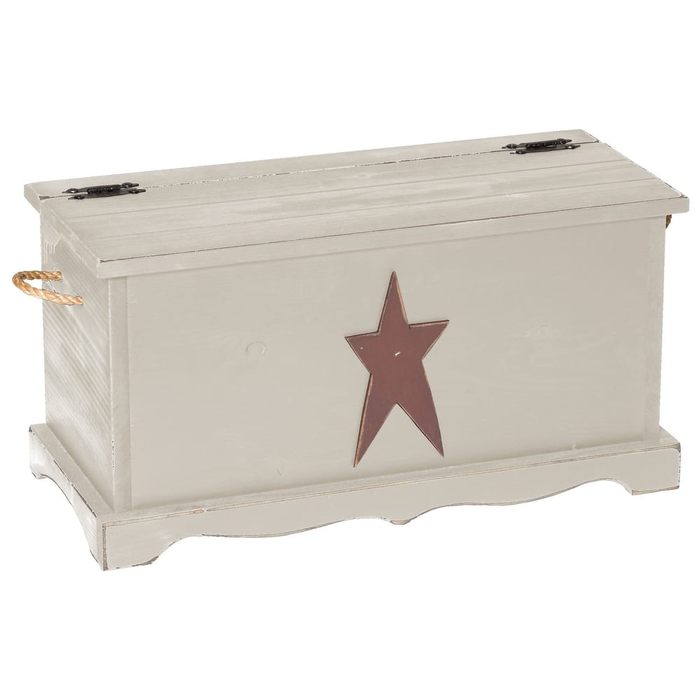 Farmhouse Storage Chest with Rustic Star