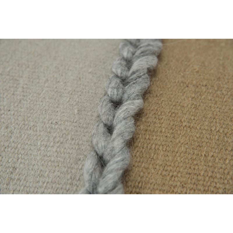 Grey Heathered Color Stripe Pillow Cover