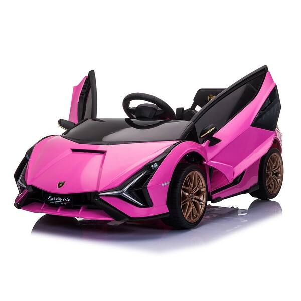 slide 2 of 14, 12V Kids Electric Ride-On Car with Parental Remote Control, Shock Absorption Pink