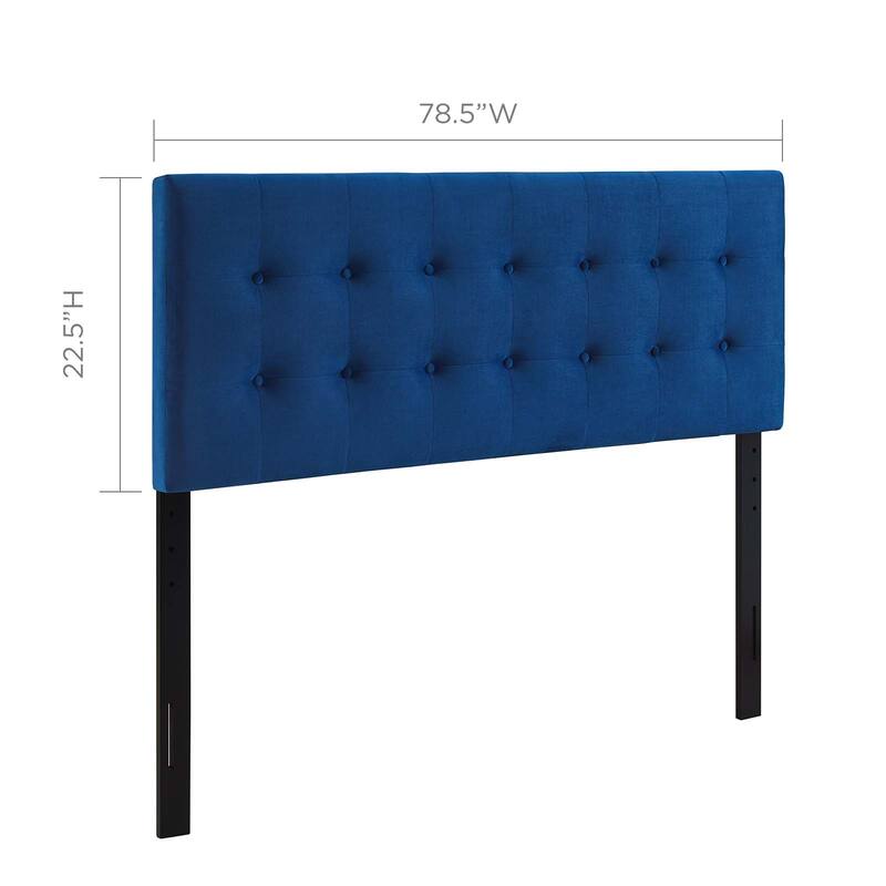 Carson Carrington Labbgard Queen Tufted Velvet Headboard