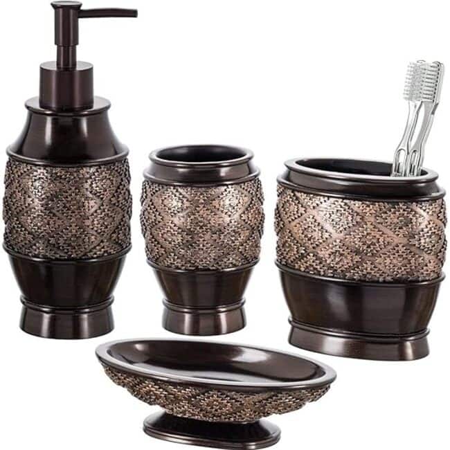 Creative Scents Dublin Brown Soap Dispenser for Bathroom