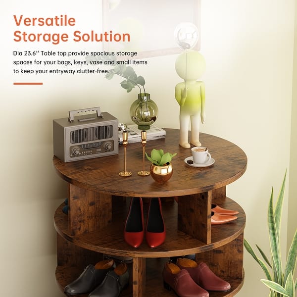 Shoe Organiser Lazy Susan Innovative Shoe Storage Mieres 4-Tier