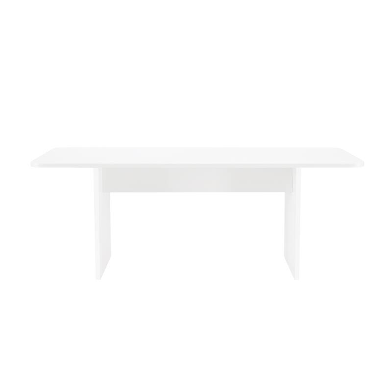 Manhattan Comfort Modern Ella 78.7 In White Dining Table