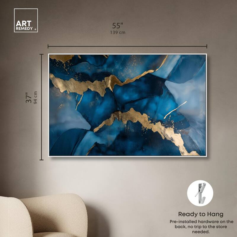 Dark Texture Golden Touch III Canvas by Art Remedy