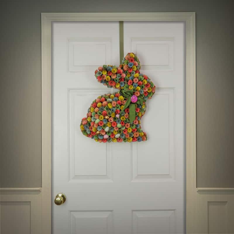 National Tree Company 18 in. Multicolor Floral Bunny Decoration - 18 in