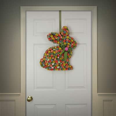 National Tree Company 18 in. Multicolor Floral Bunny Decoration - 18 in