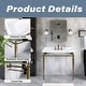 preview thumbnail 7 of 46, 24 inch Stainless Steel Freestanding Bathroom Vanity Set with Integrated Ceramic Sink