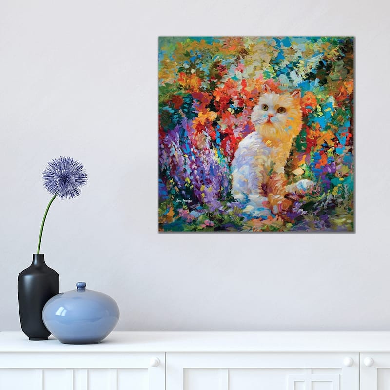 iCanvas "Cat Art" by Leon Devenice Canvas Print - 18x18x1.5