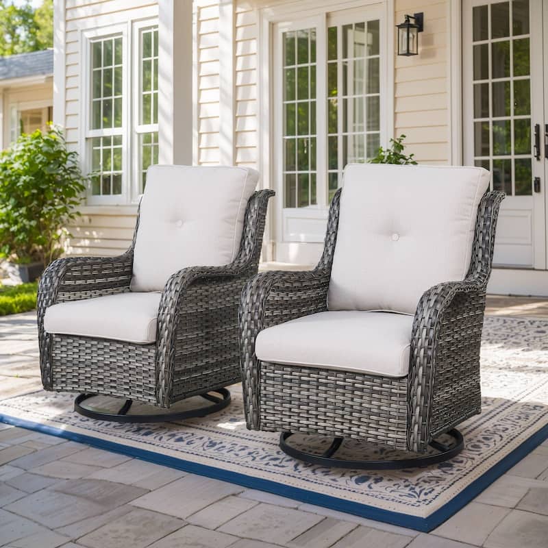 Pocassy Outdoor 4 Inch Swivel Chairs Glider Chairs