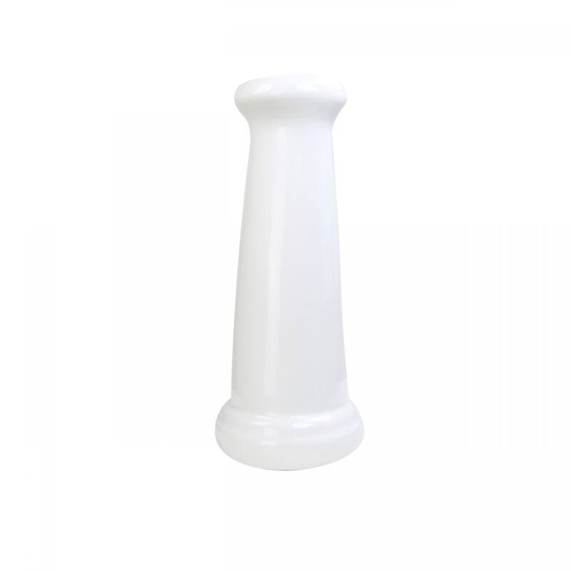 White Pedestal Sink Darbyshire Porcelain 34" Sink with 4" Centerset Faucet Holes and Overflow Renovators Supply