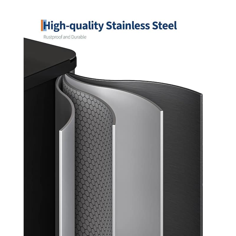 2 x 8 Gal Dual Compartment Trash Can, with Lid