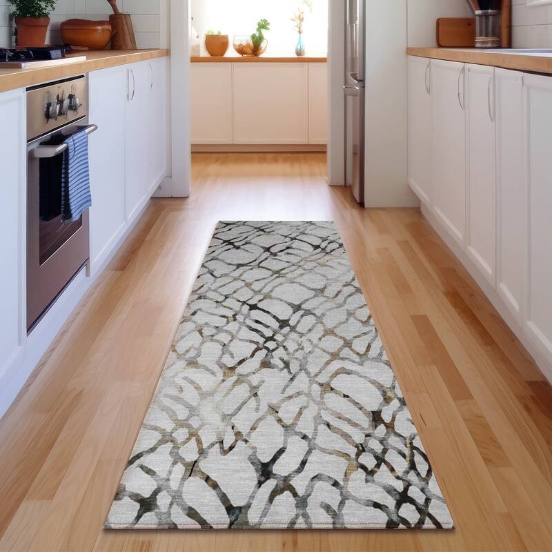 Premium Washable Super Soft Contemporary Vibe Mayfield Rug - Grey - 2' 3" x 7' 6" - Runner