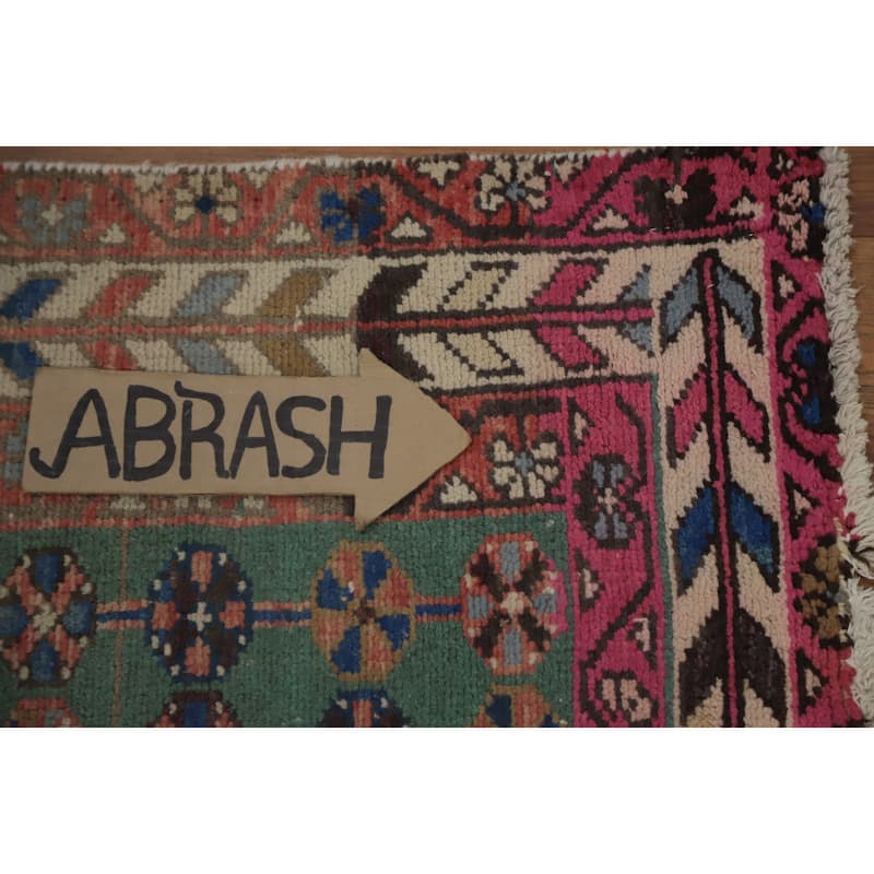 Hand Knotted Oriental 100% Wool Carpet Traditional Medallion Oranges & Rust Hamedan Area Rug - 6' 7'' X 3' 11''