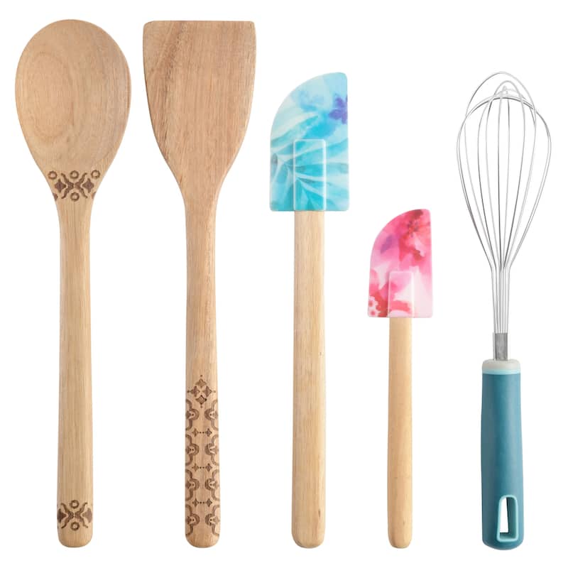 Spice by Tia Mowry Savory Saffron 12Pc Kitchen Tool Set with Crock