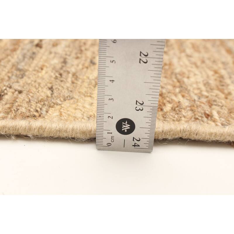 ECARPETGALLERY Flat-Weave Natural Brown Wool Tapestry Kilim - 4'9 x 6'7