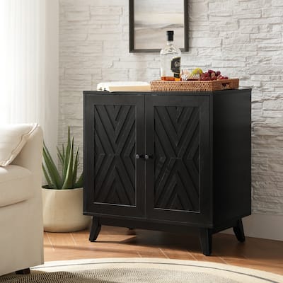 Joseph Midcentury 30"Tall 2 Door Accent Cabinet by HULALA HOME