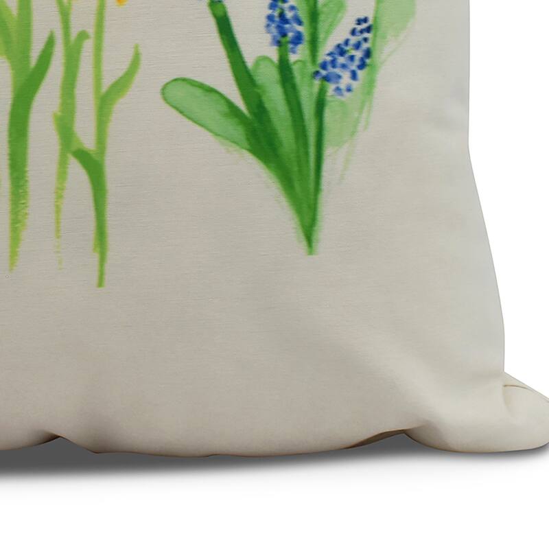 18 x 18 inch Flower Trio Outdoor Pillow
