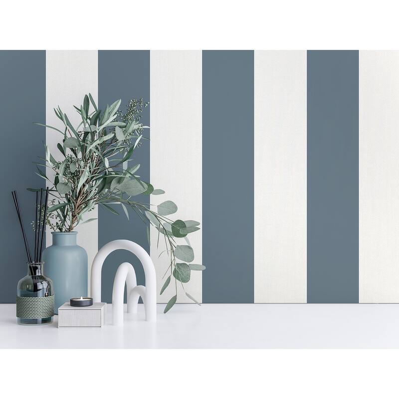 Fine Decor Tavish Blue Stripe Wallpaper