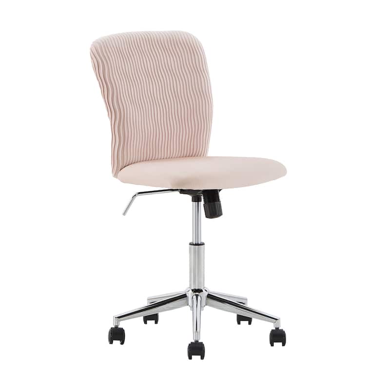 Lorelei Velvet Wave Pattern Office Chair by iNSPIRE Q Bold - Blush Pink