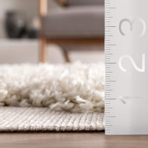 dimension image slide 0 of 2, Nuloom Francene Diamond Trellis Shag Area Rug
