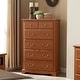 preview thumbnail 23 of 23, Vintage 6 Drawers Wood Dresser Chests, Rustic Dressers Chset Organizer Cherry