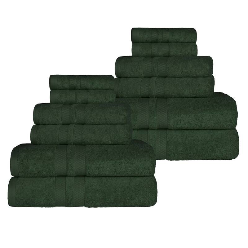 Blue Nile Mills Geneva Cotton Solid 12 Piece Towel Set