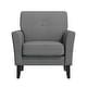 preview thumbnail 18 of 20, Alex Plush Low-Pile Velour Armchair with Flared Arms
