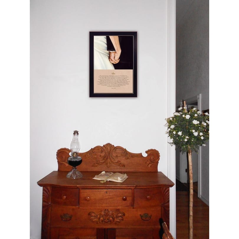 TrendyDecor4U Farmhouse "I Do" Framed Print Wall Art by Bonnie Mohr
