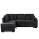 preview thumbnail 49 of 79, 84.75" Sleeper Sofa Bed, 2 In 1 Pull Out Sofa Bed L Shape Couch With Storage Ottoman For Living Room, Bedroom Couch