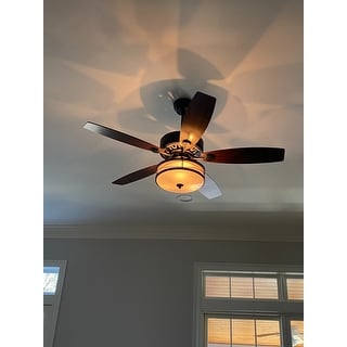 52-inch Matte Black Ceiling Fan 