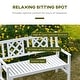 preview thumbnail 16 of 16, Outsunny Outdoor Foldable Garden Bench, 2-Seater Patio Wooden Bench, Loveseat Chair with Backrest and Armrest