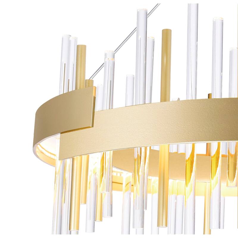 Millipede Integrated LED 26in Satin Gold Chandelier - Satin Gold