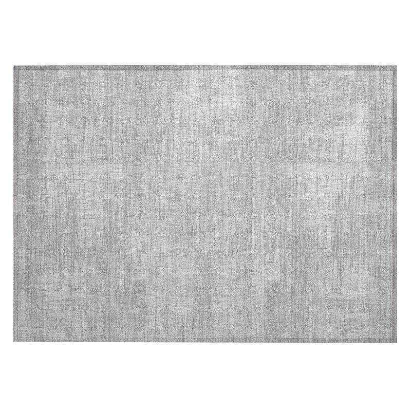 Machine Washable Indoor/ Outdoor Chantille Abstract Solid Rug
