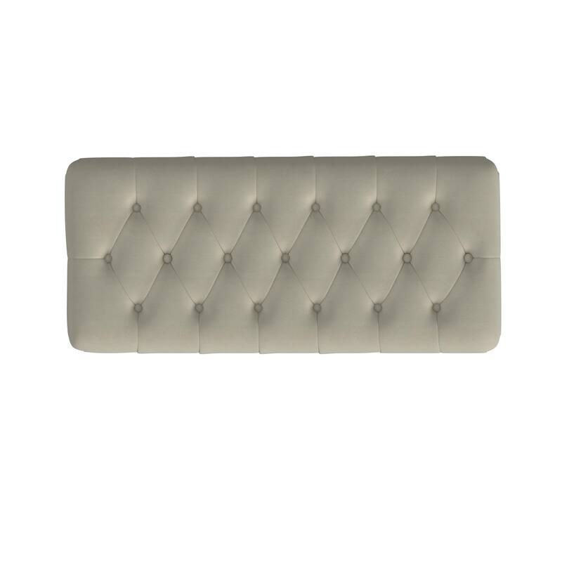 HomePop Button Tufted Top Storage Bench with Wood Legs