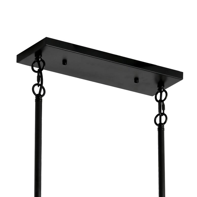 Modern Farmhouse 8-light 42In Rectangle Linear Chandelier for Dining Room