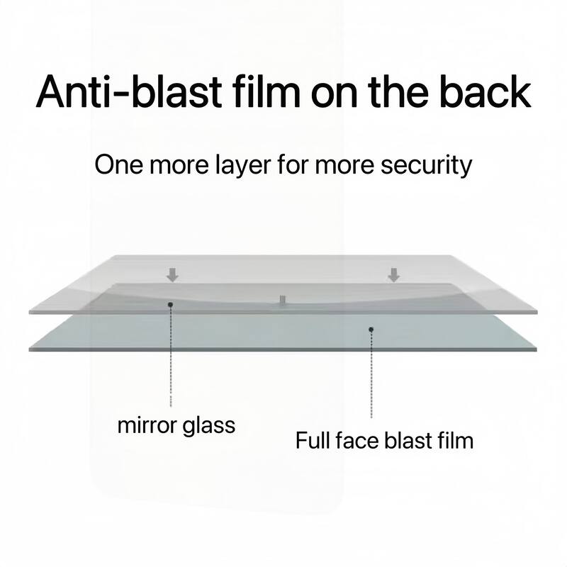 Full Body Mirror with Advanced Lighting and Safety Features - Silver