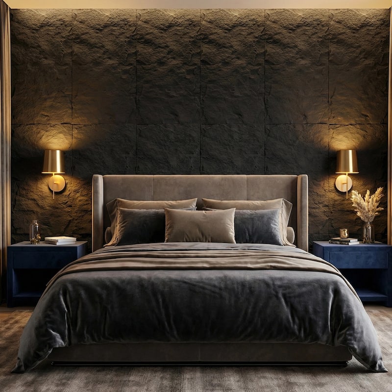 4Pcs 48"x24" 3D Faux Stone Wall Panels Imitation Decorative Wall Tiles for Interior Wall Decor